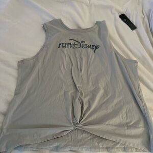 Disney Women's Light Gray Muscle Tee